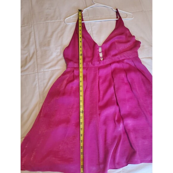 Free People Dress Womens Size 12 NWT Pink V Plunge Front Layered Flowy Skirt - Picture 7 of 7